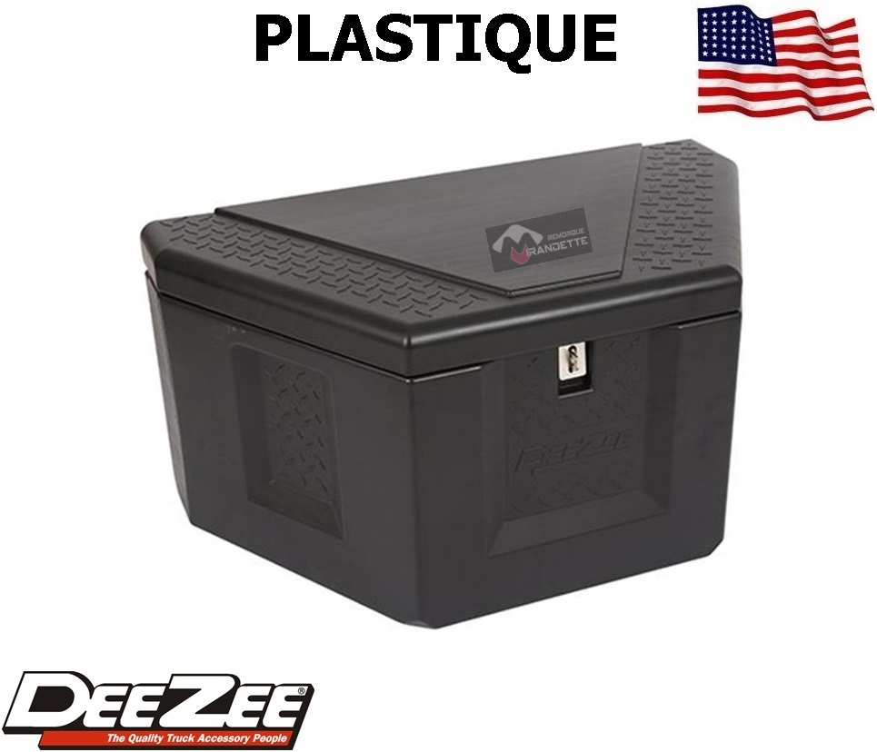 COFFRE DE REMORQUE TRIANGULAIRE EN PLASTIQUE 36X17.75